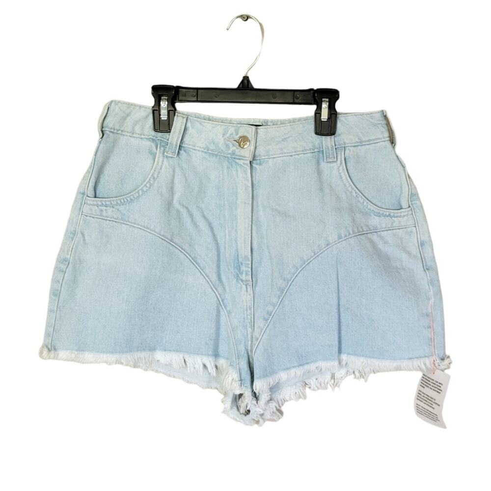 ASOS Luxe NWT High Waist Cut Off Shorts Light Wash Size 8
